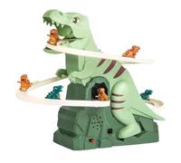 Giocattolo Dinosauro Salita Gradini - Luci Dinamiche, Suoni Interattivi | Circuito Rampe Automatiche con Movimento, Set Educativo Giocattolo Per Bambini Età Prescolare