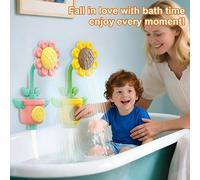 Giocattolo doccia a forma di girasole | Giocattolo da bagno per bambini e neonati, spruzzatore d'acqua per piscina, girasole a cartoni animati, accessorio per il gioco in acqua per bambini e bambine S
