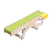 Giocattolo educativo assemblato - 10,51 x 2,6 pollici, kit trasportatore elettrico in legno | set di esperimenti scientifici, giocattolo educativo STEM divertente, scuola, viaggi, all'aperto