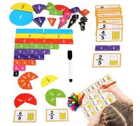 Giocattolo educativo della matematica: manipolatori di frazioni, piastrelle magnetiche, gioco educativo per l'apprendimento della matematica, giocattolo di apprendimento per bambini D