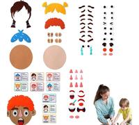 Giocattolo educativo emozionale, in feltro, per il riconoscimento dei sentimenti, gioco emozionale multigiocatore, set di gioco educativo sociale, competenza sociale, emoticon per bambini, asilo