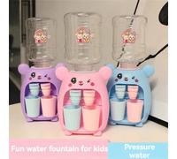 Giocattolo educativo per bambini, dispenser d'acqua mini realistico a forma di coniglio/panda/auto, interattivo con doppia bocchetta, giocattolo per l'apprendimento precoce, adatto per bambini e bambi