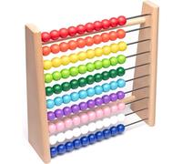 Giocattolo educativo per la matematica, contatori matematici versatili e portatili per bambini, struttura in legno con perline colorate che