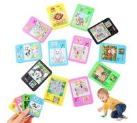 Giocattolo educativo portatile da 10 pezzi con 16 griglie, mini puzzle scorrevole per animali, per l'apprendimento precoce delle ragazze dei ragazzi