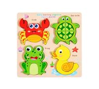 Giocattolo educativo precoce del gioco di puzzle di animale di legno per il miglioramento cognitivo del bambino Fine Motor Skill Training Attività Puzzle educativo