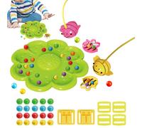 Giocattolo educativo - Set da 7 pollici | Tavolo in PVC - Set di vassoi per polline con perline magnetiche con bastoncini di salto e clip, giocattolo di apprendimento divertente di coordinamento