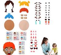 Giocattolo educativo sociale-emotivo - Feltro Emoticon facce, set da gioco multiplayer, set da gioco educativo | Divertente Emotional Education Making Face Kit per casa, scuola, auto, bambini