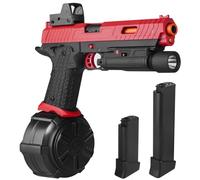 Giocattolo elettrico a gel Blaster X5, completamente automatico, include batteria e occhiali per gioco di squadra all'aperto, versione aggiornata JM-X2, per bambini dai 14 anni in su, rosso