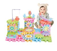 Giocattolo elettrico con mattoncini - Set di giocattoli elettrici con mattoncini, ruote girevoli ad incastro riutilizzabili, giocattolo educativo per età 3+, ragazzi, bambini