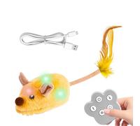 Giocattolo elettrico del gatto del topo - giocattolo elettrico del gatto del telecomandato, elettronici che spostano i giocattoli per gatti | Cat Teaser Stick Fun Sound and Light, bambola