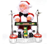 Giocattolo elettrico di Babbo Natale, giocattolo elettrico potenziato per feste di Natale, divertimento interattivo con risposta al tocco (suona il pianoforte)