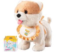 Giocattolo Elettrico di Peluche a Forma di Cane 2025 Nuovo Cane Interattivo Realistico Sensore Tattile Intelligente Sulla Testa con Funzioni di Camminare, Abbaiare, Cantare Model A