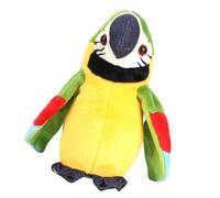 Giocattolo Elettrico Parlante per Bambini in Peluche con Pappagallo per L'educazione Precoce e L'apprendimento Dell'artigianato Morbido (GREEN)