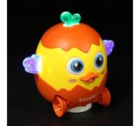 Giocattolo elettrico per pesci con waffle a forma di di cartone animato - Suono e luce con rotazione a 360 gradi, animale rotante anti-caduta automatico 'occhio, ABS musicale | Gioca