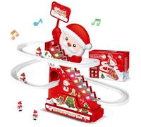 Giocattolo elettrico per scale, per arrampicata natalizia | Slide Track con luce e musica, giocattolo per scale, giocattolo per arrampicata elettrica, regalo per feste di Natale