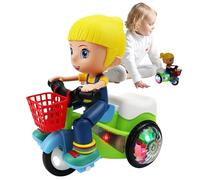 Giocattolo elettrico triciclo - Auto di guida musicale per le luci cool con musica dinamica | Veicolo di gioco rotante a 360 gradi per età prescolare per g