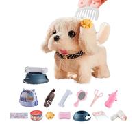 Giocattolo elettronico per cani - Giocattolo per cuccioli che cammina, animale di peluche che cammina con collegamento per bambini con zaino per animali domestici | Con kit di alimentazione di lusso