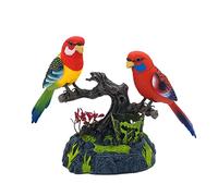 Giocattolo elettronico per pappagalli,Pappagallo Realistico Che Canta e cinguetta | Sparrow Bird ripete ciò Che dici, Giocattolo Elettrico a induzione per pappagalli per Giardino Niktule