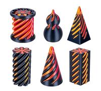 Giocattolo Fidget a cono in - giocattolo anti-stress 6 pezzi | decorazione da ufficio stampata in 3D | per viaggiatori in ufficio a casa, in uto, per studiare, lavorare, meditazione