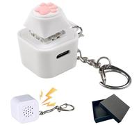 Giocattolo Fidget a Forma di Rana che Gracchia, Giocattolo Fidget con Tastiera per Dita, Divertente Portachiavi Ricaricabile con Luci Colorate, Giocattolo Antistress per Adulti e Bambini (Cat)