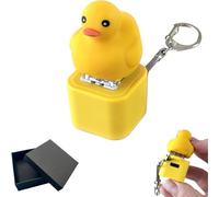 Giocattolo Fidget a Forma di Rana che Gracchia, Giocattolo Fidget con Tastiera per Dita, Divertente Portachiavi Ricaricabile con Luci Colorate, Giocattolo Antistress per Adulti e Bambini (Duck)