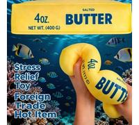 Giocattolo Fidget Gigante Oversize a Forma di Burro da 24CM, Giocattolo Sensoriale Morbido Non-Schiacciabile per Alleviare l'Ansia, Ornamento da Gioco Manuale Anti-Stress, Regalo Ideale per Adolescent