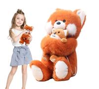 Giocattolo Fox Plush, Peluche Peluche - Bambola Snug Mamma e Animale,Simulazione Simulazione Morbido Peluche Giocattolo per Natale Compleanno Home Decor Amanti degli Animali