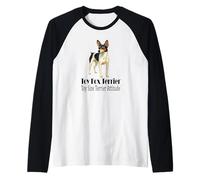 Giocattolo Fox Terrier Cane Toy Size Terrier Attitude Pet Citazione Maglia con Maniche Raglan