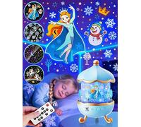 Giocattolo Frozen, 16 Film e 15 Musiche Proiettore Stelle Soffitto, Rotazione 360° e Timer Luce Notturna Bambini, Regalo a tema Frozen Bambina 3 Anni 4 Anni 5 Anni, Decorazione Cameretta Bambina