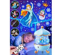 Giocattolo Frozen, 19 Film e 15 Musiche Proiettore Stelle Soffitto, Rotazione 360° e Timer Luce Notturna Bambini, Regalo a tema Frozen Bambina 3 Anni 4 Anni 5 Anni, Decorazione Cameretta Bambina