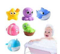 Giocattolo galleggiante per la vasca da bagno - Animali marini colorati, personaggi luminosi, gioco educativo per bambini in età prescolare, per l'acqua interattivi, intrattenimento per la