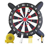 Giocattolo Gonfiabile Gigante a Forma di Bersaglio da Freccette, Set di Freccette Autoadesive da 3 Metri con Ventilatore 370W + 8 Palline Adesive + Sacchetti per Riporre Il Gioco, per Feste All'aperto