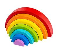 Giocattolo Impilabile Ad Colorato in Legno per Bambini Piccoli, Puzzle a Blocchi Educativi per il Gioco Creativo, Regalo Perfetto per i Bambini, Materiale Ecologico (Taglia unica)