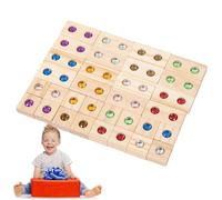 Giocattolo impilabile arcobaleno in legno, blocco impilabile arcobaleno, Blocchi Set di giocattoli costruzione cubo impilabile, gioco di torre arcobaleno impilabile in acrilico, giocattolo di