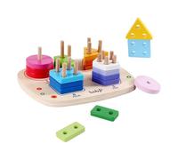 Giocattolo in legno di ordinamento delle forme - Tavola Geometrica Sensoriale - Classificatore di forme e colori, per l'asilo e il giardino per i viaggi di apprendimento e sviluppo
