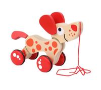 Giocattolo in legno per cuccioli, compagno di camminata in corda per bambini piccoli, animale a spinta in legno per bambini da 1 a 3 anni | I primi compagni di passeggiata del bambino