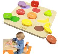 Giocattolo in Legno per Forme e Frutta Colorata Montessori Masterkidz