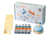 Giocattolo in legno per il gioco di ortografia inglese bambini Puzzle interattivo genitori-figli la cognizione alfabetica precoce e l apprendimento alfabetizzazione Divertente educativo con blocchetti