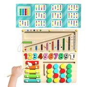 Giocattolo in Legno per La Classificazione | Gioco da Tavolo Sensoriale in Legno per L'Abbinamento dei Numeri - Giocattolo Educativo Multifunzione per Asilo Casa Viaggi