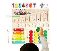 Giocattolo in Legno per La Classificazione - Labirinto Sensoriale con Perline in Legno Gioco da Tavolo - Giocattolo Educativo Motricità Fine per Casa Scuola Viaggio Auto Asilo
