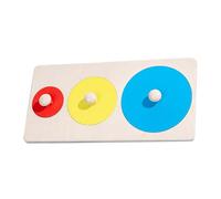 Giocattolo in legno - Puzzle a forma di forme con grandi manici, tavola educativa, apprendimento di colori e forme | Giocattoli per cameretta dei bambini, educazione precoce, famiglia