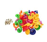 Giocattolo in mattoni da percorso Palline rotanti in plastica Giocattolo educativo STEM per l'apprendimento per bambini Sviluppa capacità di osservazione operativa ABS colorato (80 pezzi (678-5))