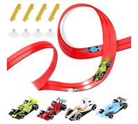 Giocattolo In Pista Flessibile | 390 Cm Flex Track Con Auto Da Corsa E Ventose | Traccia Delle Corse Per Auto Arrotolabili | Una Corsa Portatile Per Bambini Di 4 Anni, Promuove Giochi Creativi Con Aut