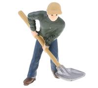 Giocattolo in plastica riutilizzabile per action figure di simulazione umana, giocattolo da contadino - lavoratore con una vanga confortevole ed ecologico Durability and profess
