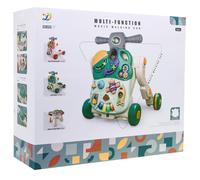 Giocattolo interattivo 5 in 1 per bambini - girello, cavalcabile, monopattino, tavolino attività e pannello sensoriale (18+ mesi)