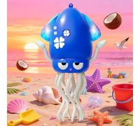 Giocattolo interattivo a forma di polpo, polpo danzante con illuminazione a LED, sistema di evitamento ostacoli intelligente e musica, giocattolo per bambini da giocare a pancia in giù (blu)
