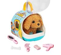 Giocattolo interattivo peluche animale domestico cucciolo robot realistico | cani giocattoli per - giocattoli a forma di cane robot, giocattoli di peluche per bambini piccoli compagno di valigia