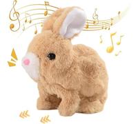 Giocattolo interattivo per conigli. Il coniglio di peluche corre, abbaia e muove le orecchie e la bocca. Coniglio giocattolo che rimbalza.bunny pal.coniglietto giocattolo realistico (Mandorla*1)