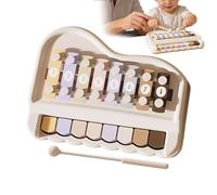 Giocattolo Interattivo Per Per Pianoforte - Tastiera Musicale Colorata 2 In 1, Strumento Portatile Per L'apprendimento Precoce, Stazione Sonora Educativa A Doppia Riproduzione, Attività Ritmi