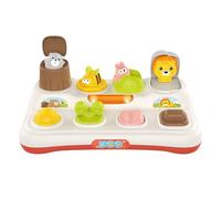 Giocattolo interattivo pop -out per animali, causa ed effetto giocattolo interattivo - Animali elettrici popt giocattolo interattivo - Attività di apprendimento nella scuola domestica con suono e luce